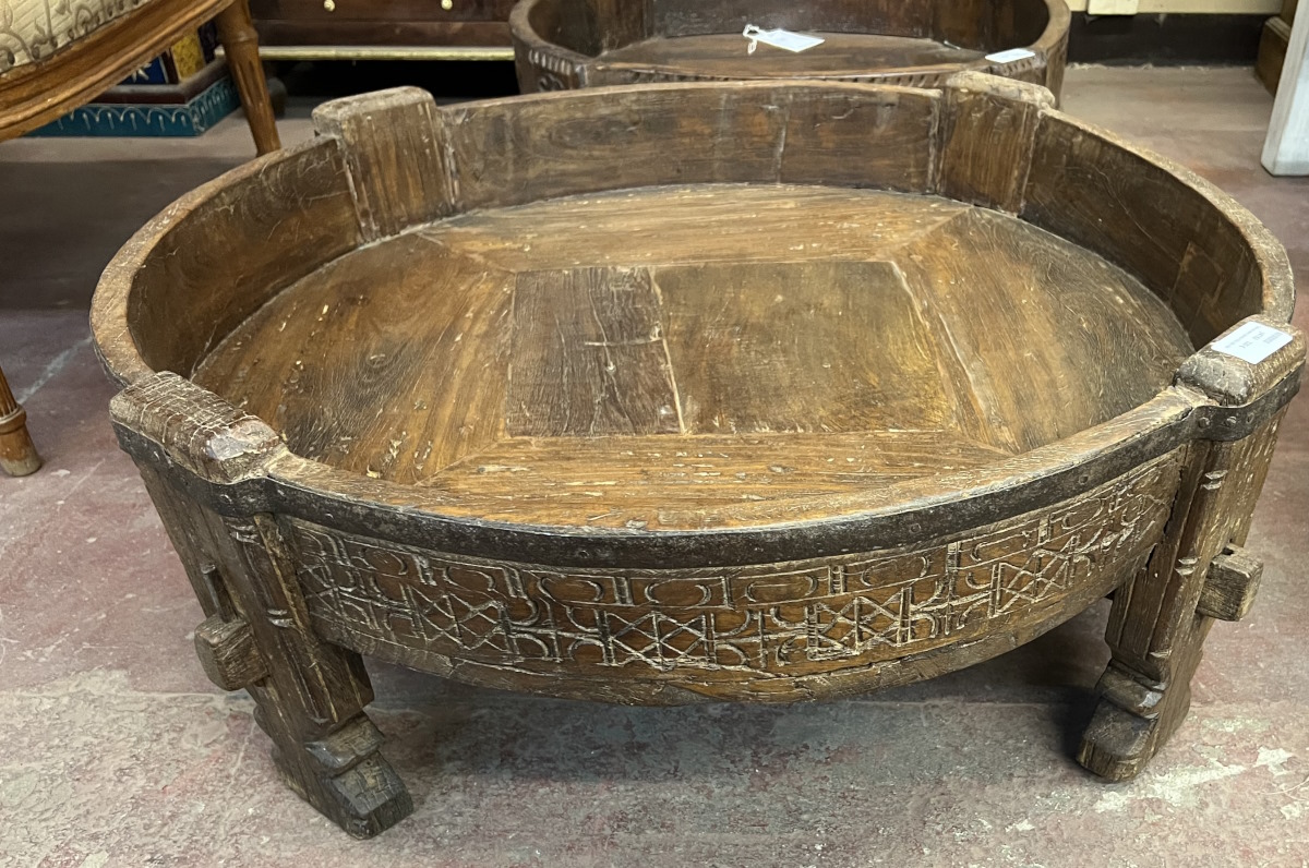Table de salon (grains) H30x L80x P80
