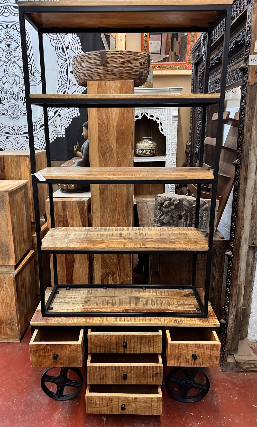 Bibliotheque sur roues H200x L100x P40